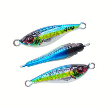 30g 60g 3D Printing Luminous Fishing Lead Jig Lure Slow Casting Glow Belly UV Light Effect Bottom Bait – Metal Jig – view 1