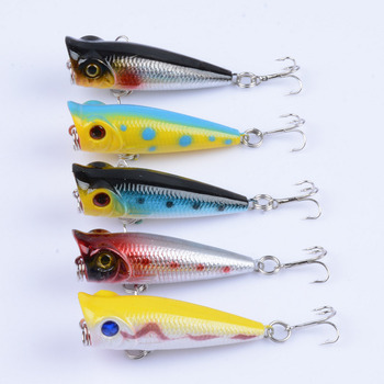 5cm-4.9g Topwater Hard Fishing Lure Saltwater Artificial Bait Popper Plastic and ABS Material for Ocean Boat River Fishing – Popper – view 1