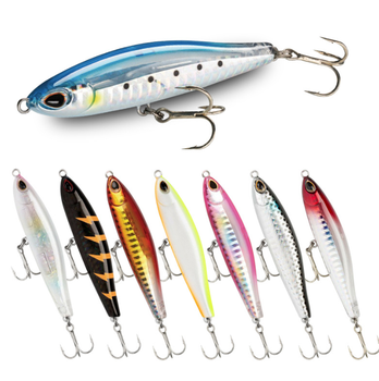 Fishing Lures Set Mixed Including Minnow Popper Crank Baits with Treble Hooks for Saltwater Freshwater Trout Bass Fishing – Minnow – view 1