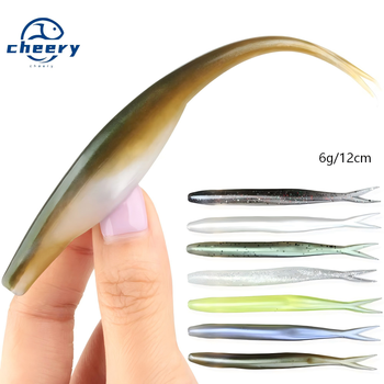 Cheery TPR Floating Jerk Bait Shad Minnow Soft Fishing Lure 10x Strong Artificial Bait Split Tail Drop Shot Bass Pike Zander – Soft Lure – view 1