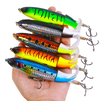 HENGJIA 37g/14cm Hard Plastic Topwater Pencil Lure Wobbler Walking Stick Bait Big Game Pencil Fishing Lure – Popper – view 1