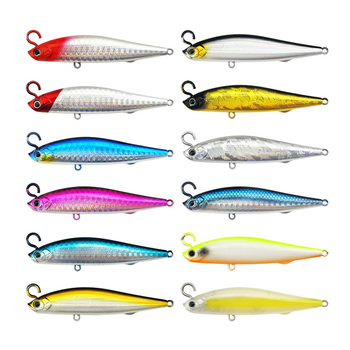 ABS Printed 7cm/10g 8.5cm/14g 12Colors Hard Pencil Topwater Lure Bait with Baffle for Long Casting – Popper – view 1