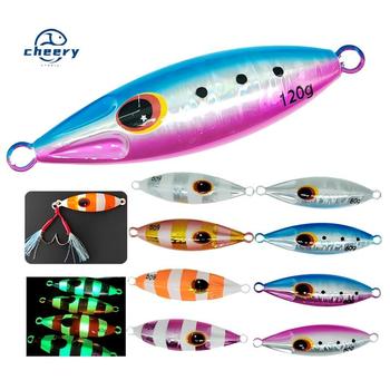 CHEERY 30g-120g Saltwater Lures Assist Hook Peche Fishing Metal Jig Head with Spinner Blade Fast Slow Fall Pitch Jigs Fish – Metal Jig – view 1