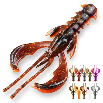 CHEERY Agile Shrimp Soft Bait UV Lighting TPE/TPR Floating Salted Scented Fishing Lure 65mm Lobster Craw Creature Rubber Bass – Soft Lure – view 1