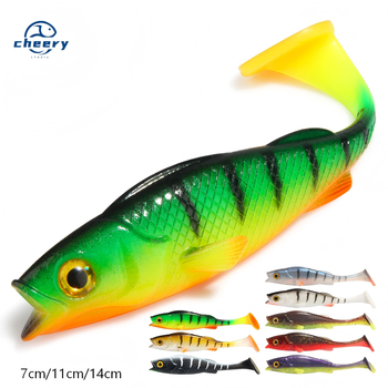 Cheey Spinopler Predator Fishing Lure 7cm-14cm Soft Body T-Tail Swimbait Bass Perch Pike Fishing UV Wobbler Rubber Shad Tackle – Soft Lure – view 1