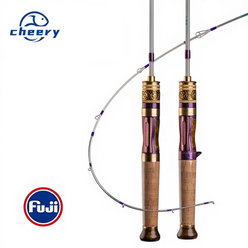 Cheery Carbon Ejection Portable Four-section Ultra-soft Micro-object XUL Slow Horse Mouth Rod Straight Gun Handle Luya Fishing – Soft Lure – view 1