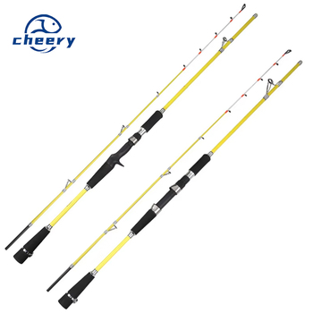 CHEERY Carbon 2-Piece Ginkgo Boat Fishing Rod Fuji Guides for Yellow Gout Octopus Squid Perch Offshore Use No.40 – Trolling Lure – view 1