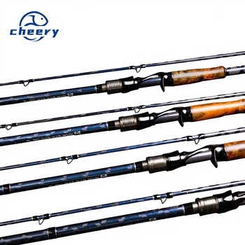 Cheery Devil Hunter Lei Qiang Second Generation Solid Wood Carbon Luya Fishing Rod XXH Black Fish Lure Fishing Drop Wheel Set – Rod – view 1