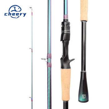 Fuji O Guide Ring Carbon 2-Piece Fishing Rod with Straight Handle & Gun Handle for Perch and Mandarin Fish Remote Throwing – Rod – view 1