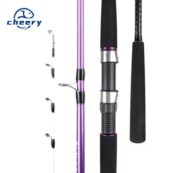 Boat Fishing Rod 1.8 Meters Solid Carbon Rod Straight Handle Slightly Super Hard Lightweight for Marine Boat Sea Fishing Rod – Hard Lure – view 1