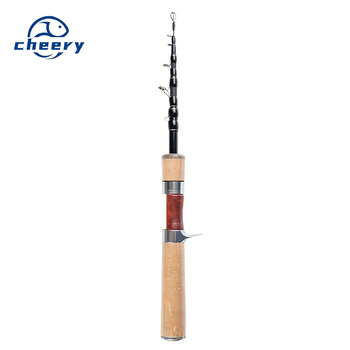 Cheery Telescopic for Micro Horse Mouth Rod Carbon Soft Wood Handle 0.6kg Portable Luya White Strip Stream Fishing Rod – Soft Lure – view 1