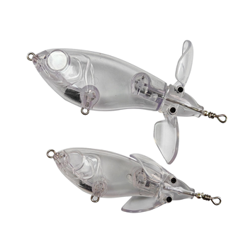 Unpainted Blank Bait 15g ABS Topwater Rotated Tail Popper Spin Bait DIY Fishing Lures Whopper Plopper Bass – Popper – view 1