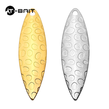 Fishing Lures DIY Metal Blades Gold and Silver Spinner Baits for Lure Making Ocean Boat Fishing Bass Trout Printed – Metal Jig – view 1