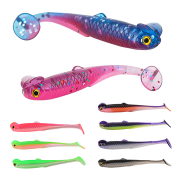 TGD New Arrival 6cm 1.3g Soft Fishing Lure Luminous Paddle Tail Double Colors for Saltwater Fish & Sea Bass – Soft Lure – view 1