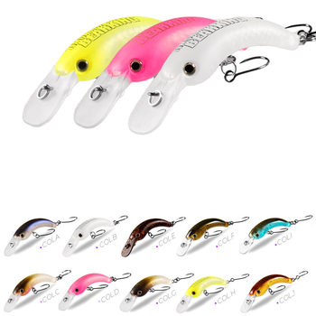 Wholesale MI007 6cm 9.8g Printed ABS & High Carbon Steel Artificial Hard Bait Minnow Lure for Bass Trout-Sea Fishing Lake Stream – Minnow – view 1