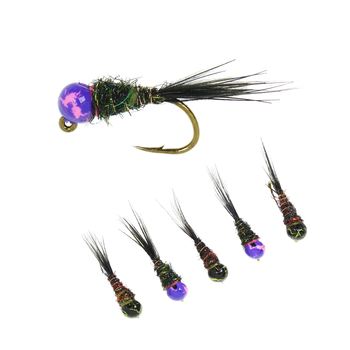 Wholesale #16 Mottled Jig Bead Trout Fly Fishing Lures Fast Sinking Euro Wet Nymph Perdigon Nymph Bass Target Species – Metal Jig – view 1