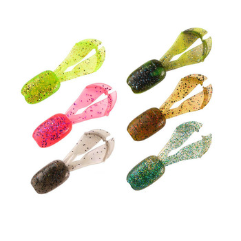 Cheery JOHNCOO 6pcs/lot Artificial Material 7cm 4.5g Floating Add Salt Curved Tail Soft Plastics Fishing Lures Spinner Bait – Soft Lure – view 1
