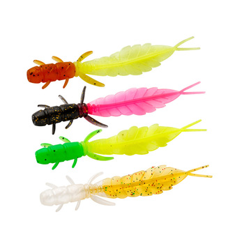 Cheery 5cm/7.5cm Different Colors Mini Plastic Soft Worm Straight Tail Lure Artificial Fishing Soft Bait – Soft Lure – view 1