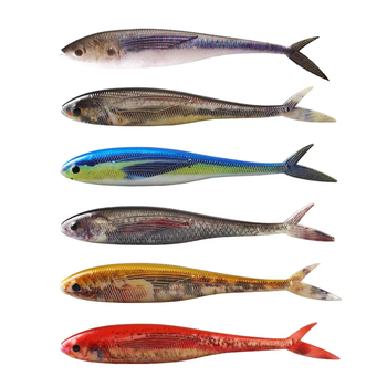 Cheery DN 12.5cm 11g Fluke Lure Split Tail Soft Plastic Fishing Lure Swimbait Bass Shad Fishing Lure De Pesca Soft Bionic – Soft Lure – view 1