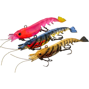 Cheery SNEDA Wholesale Multi Section Shrimp Lure 9.5cm/11g Sinking Soft Plastic Shrimp with Jig Head for Bass Saltwater Fishing – Soft Lure – view 1