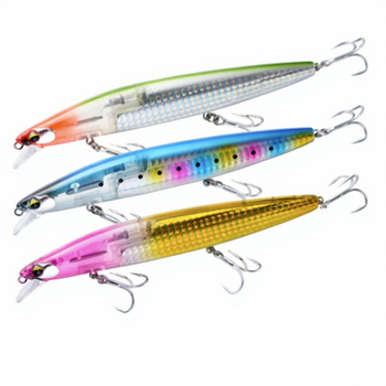 Cheery 14.5cm 27g 10color Floating Minnow Flash Scales Fishing Hard Lure Bait – Minnow – view 1