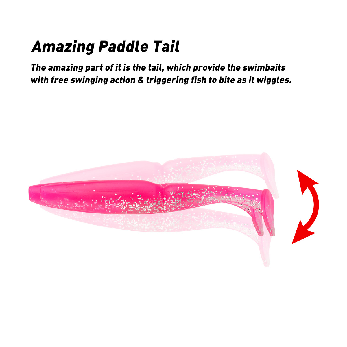 Cheery 4PCS 11CM 12G Soft Lure Paddle Tail Double-Joint Large T-Tail PVC BaitBeaked Bass Soft Insect for Mandarin Fish Sea Fishi – Worms & Grubs – view 4