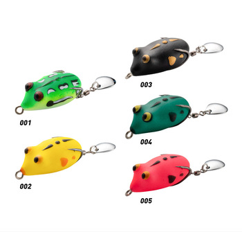 Cheery Wholesale Small Frog Lure 35mm 5.8g 5 Colors With Sequins Rabbit Frog Thai Wind Mini Thunderfrog Double Hook – Hooks – view 1