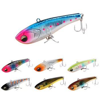 Cheery Brave Printed 70mm 16g/90mm 34g Sinking VIB Hard Plastic Lure ABS Artificial Swim Bait Sea Bass GT Fishing River Lake Str – Hard Lure – view 1