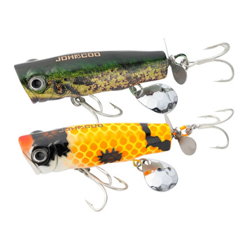 Cheery Long-Range Floating Water Wave Climbing Bait Lure 8cm/14g Two-Piece Propeller Bass Mouth-Raising ABS for Carp Seawater – Hard Lure – view 1
