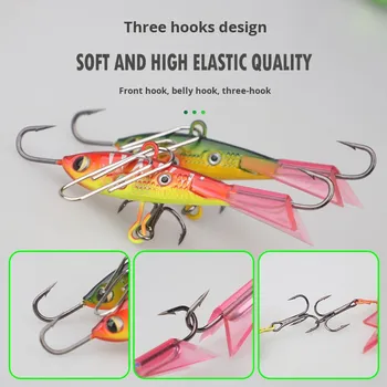 Cheery 10g 16g Metal Vibrating Ice Fishing Winter Bait Balanced Fish Jig Vib Iron Plate Freshwater Casting Trout Lures HJV07 – Metal Jig – view 1