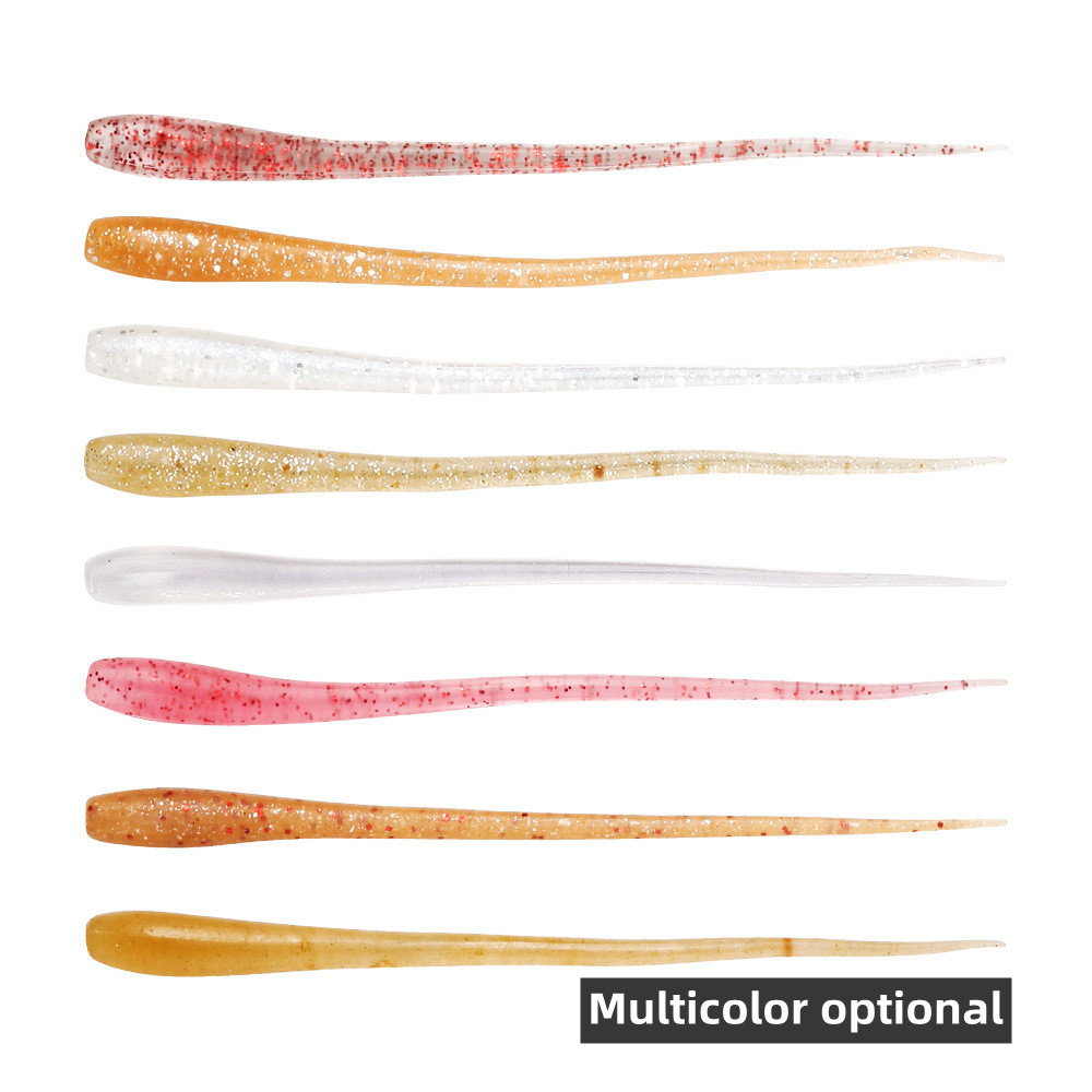 Cheery Weihai Factory Straight Tail Soft Fishing Lure TPR Material 6.5cm0.34g Single Tail Pin Tail Artifical Plastic Soft Bait – Worms & Grubs – view 2