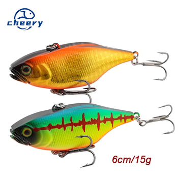 Cheery Vibe Lure Artificial 60mm Lipless Crankbait Sinking Vib Lure Hard Plastic Crank Bait Fishing Lure for Bass Trout – Hard Lure – view 1