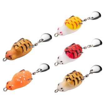 Cheery Wholesale Thai Frog Bait Mini 3cm 4.7g High Bionic Soft Bait Frog Fishing Lure Double Hook Floating Lures Fishing Lure – Soft Lure – view 1
