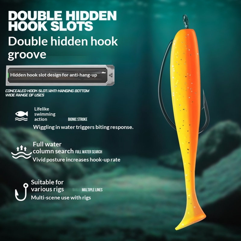 Taiyu High Quality Stainless Steel Bionic Two-Color T-Tail Artificial Soft Bait Without Hooks 35cm/55cm/75cm Weihai Fishing Lure – Worms & Grubs – view 1