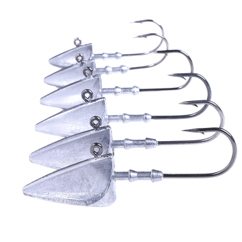 Wholesale JI101 High Carbon Steel Lead Fish Head Shape Jig Head Hooks for Snapper and Carp – Metal Jig – view 1