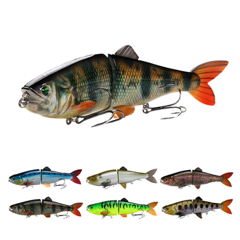 Customized 2 Sections 20cm 90g Deep Diving Swimbait Shad Lure Kit for Ocean Boat Fishing River Lake & Stream – Soft Lure – view 1