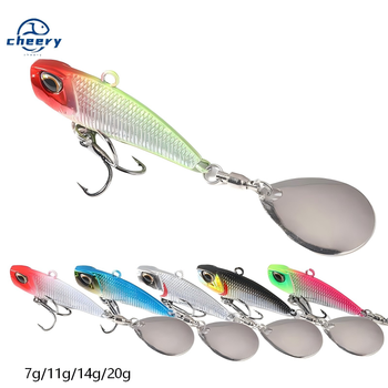 Cheery Rotating Sequins Metal Composite Suitable All Swimming Layers Long-distance Casting Lure Hooks Artificial Bait Bass – Metal Jig – view 1