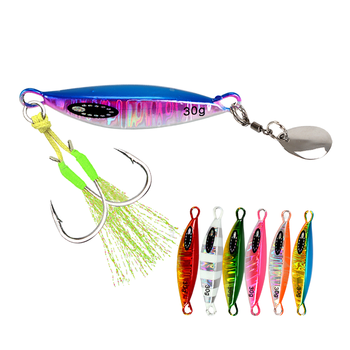 New Custom 60g Saltwater Lead Vertical Metal Jig Artificial Bait Fishing Jig Slow Pitch Jigging Lures for Salmon & Catfish – Metal Jig – view 1