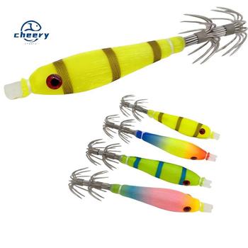 CHEERY Shrimp Lure Squid Hook Effective Jigging Bait for Salmon Sea Bass Tilapia Marlin Pike Inland Fish Ocean Boat Fishing – Metal Jig – view 1