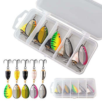 CHEERY 10g Metal Spoon Spinner Fishing Lure with Treble Hook for Bass Saltwater Fish Zander & Pike – Metal Jig – view 1