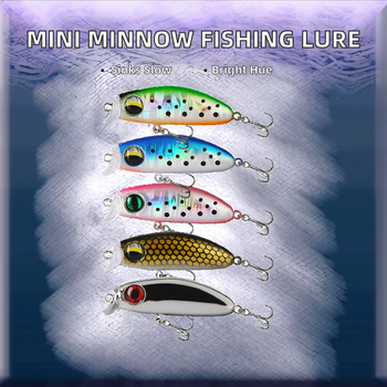 41mm 2.8g Slow Sinking ABS Mini Minnow Artificial Hard Bait Fishing Lure Wobblers for Perch Pike Bass Trout Stream River Lake – Minnow – view 1