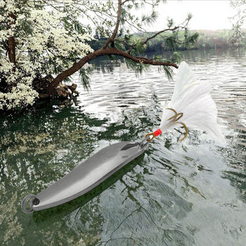 Wholesale 4.5cm 10g Metal Spinner Bait Spoon Fishing Lure with Red Heart Blade for Ocean Boat Ice River & Lake Fishing – Metal Jig – view 1