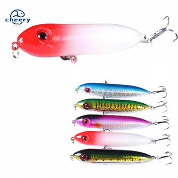 CHEERY CPE030 Metal & Plastic Artificial Hard Bait Pencil Fishing Lures with Hooks 10cm 12g for Ocean Boat Stream & Ice Fishing – Metal Jig – view 1