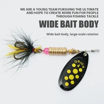 CHEERY Iron Hand-Cranked Artificial Hard Bait Spoon Spinner Lure 3.5g/4.5g/7g/12g with Hooks for Saltwater Fish Fishing – Metal Jig – view 1