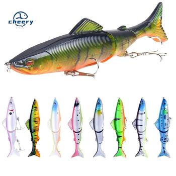 CHEERY Hard ABS Bass & Trout Fishing Lure 3-Jointed Minnow Bait 13cm/18g Topwater for River & Lake Float Fishing – Minnow – view 1