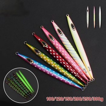 Luminous Lure Iron Plate Fast Sinking 100~300g Heavy Weight Saltwater Trolling Lure for Bass Ocean Beach Fishing – Trolling Lure – view 1