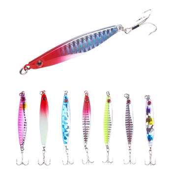 Luya Metal Sinking Hard Jigging Lure with Sequined Iron Plate for Ocean Boat & Lake Fishing – Metal Jig – view 1