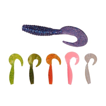 Lure Cranktail Soft Bait Stainless Steel Sea Fishing Multi-color Spiral Bio-inspired Artificial Bait Bass Perch Soft Worm – Soft Lure – view 1