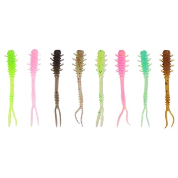 Lure Bionic Fork-tail Soft Bait 5cm Stainless Steel River Long-Cast Bottom Fishing Multi-color Without Hooks 10 Pieces/Package – Soft Lure – view 1