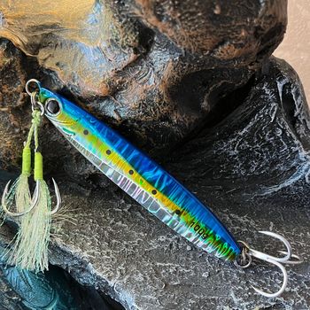 Mackerel Fast Jerking Metal Jig Lure with Iron Plate Slow Shaking Action with Hooks for Sea Fishing – Metal Jig – view 1